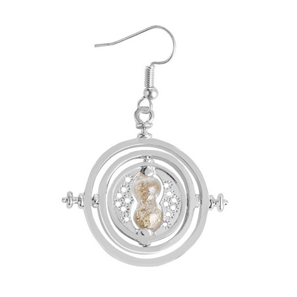 NWOT Silver Harry Potter Time Hourglass Earrings - Picture 2 of 4